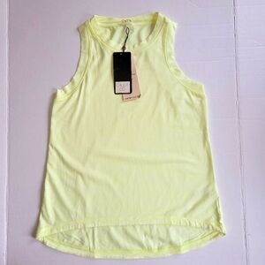Womens Calia Everyday High Neck Tank - Lemon ice/ Pure white stripes